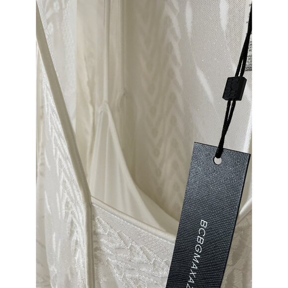 BCBGMAXAZRIA AVA V-NECK MIDI DRESS Size Large New - Picture 9 of 15